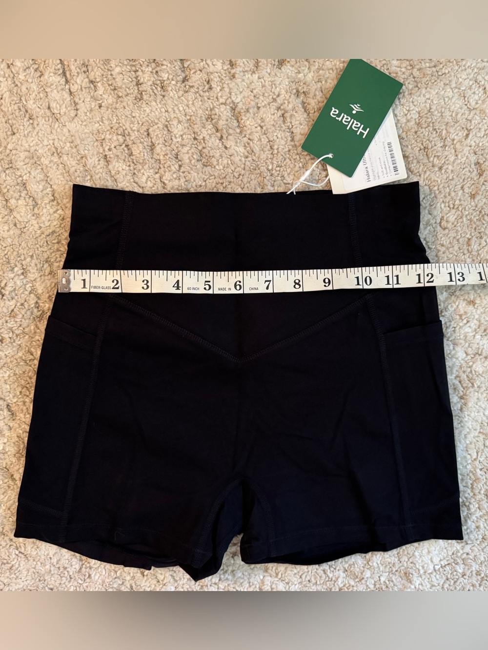 Halara Black UltraSculpt high waist scrunch butt shorts w/ pockets. Size S. NWT. - Picture 6 of 8